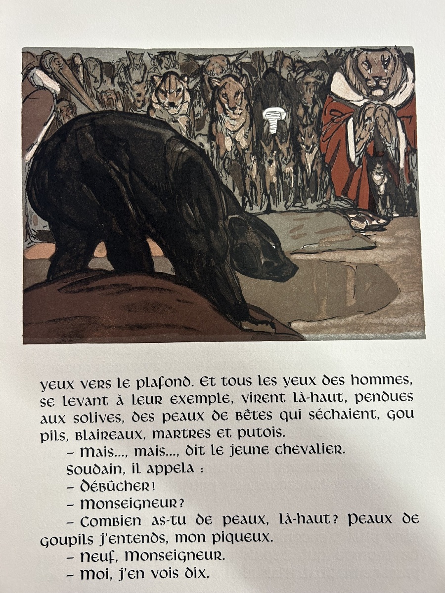 Paul Jouve- Maurice Genevoix - Le roman de Renard en deux volumes éditions Vialetay vers 1958 -photo-7