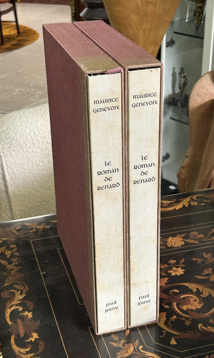 Paul Jouve- Maurice Genevoix - Le roman de Renard en deux volumes éditions Vialetay vers 1958 