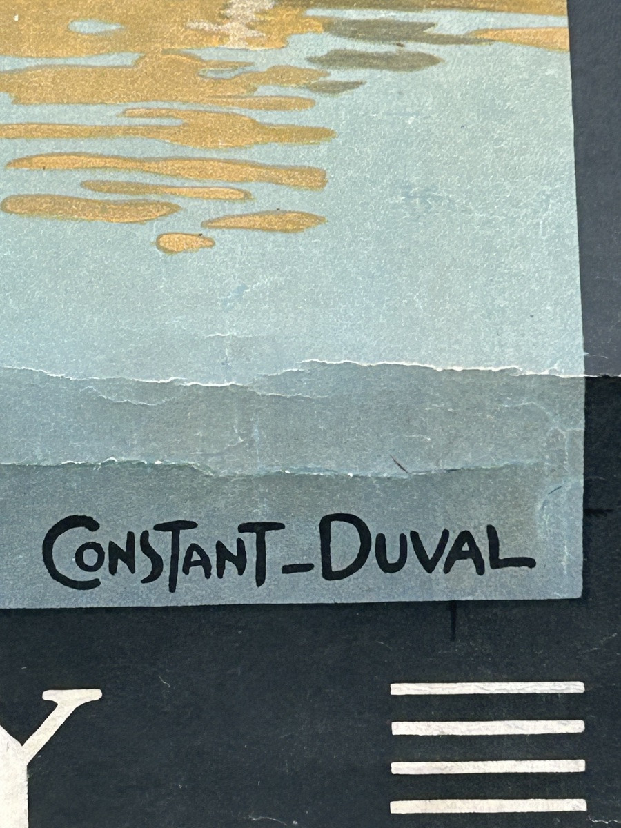 Ancienne affiche de voyage de Constant Duval circa 1920 Chemin de fer d’Orleans Villandry -photo-6