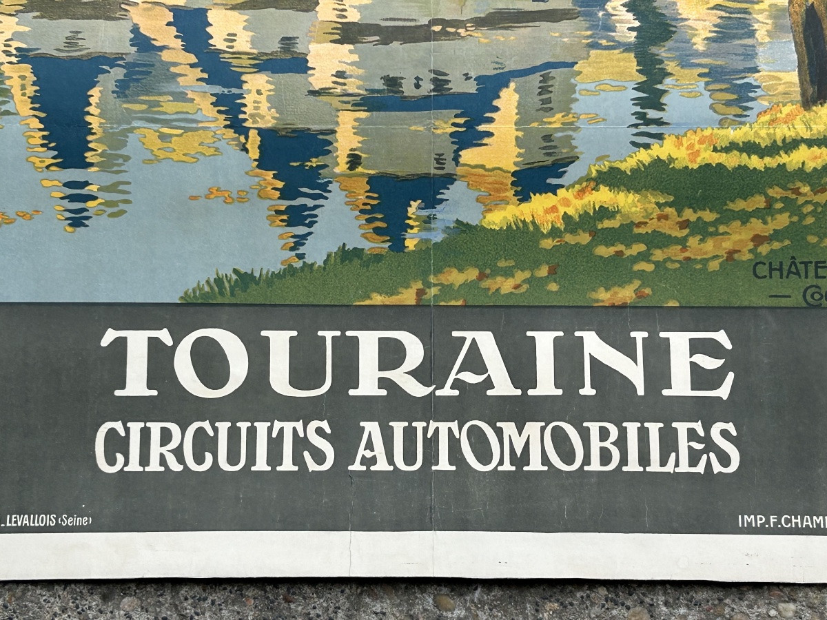 Ancienne affiche de voyage de Constant Duval circa 1920 Chemin de fer d’Orleans Château d’Ussé-photo-2