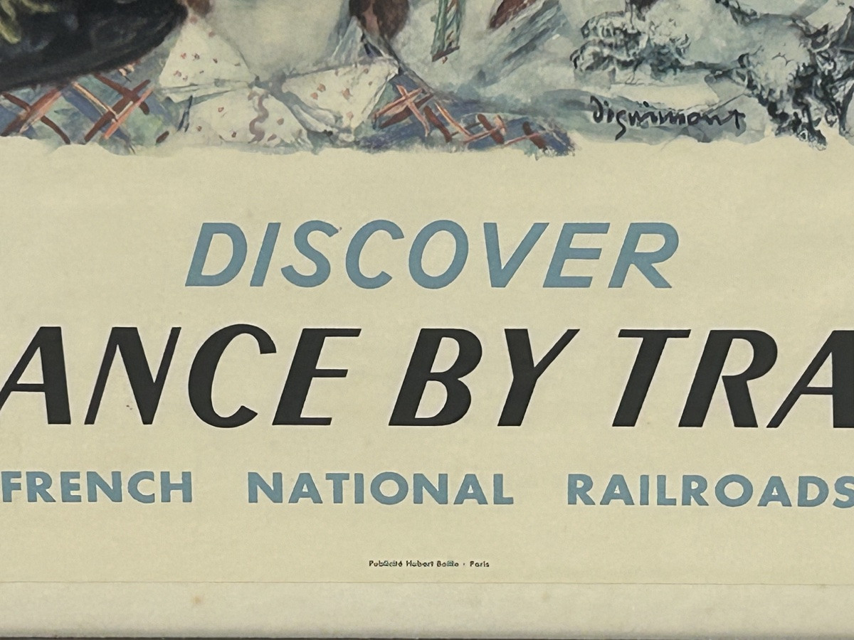 Affiche ancienne de voyage Française Paris société Nationale des Chemins de fer 1962-photo-4