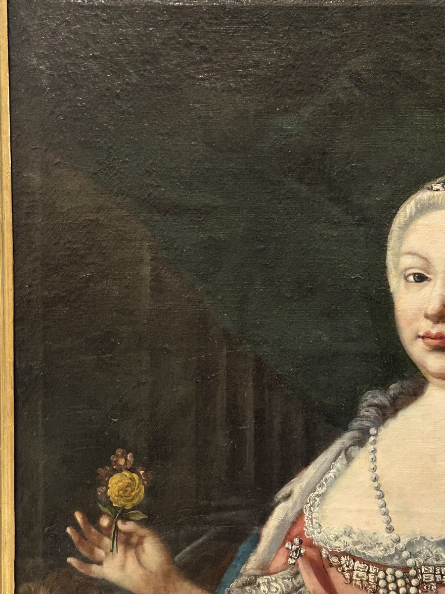 Important Portrait Of Marie-barbara Of Portugal After Jacopo Amigoni 18th Century Period-photo-7