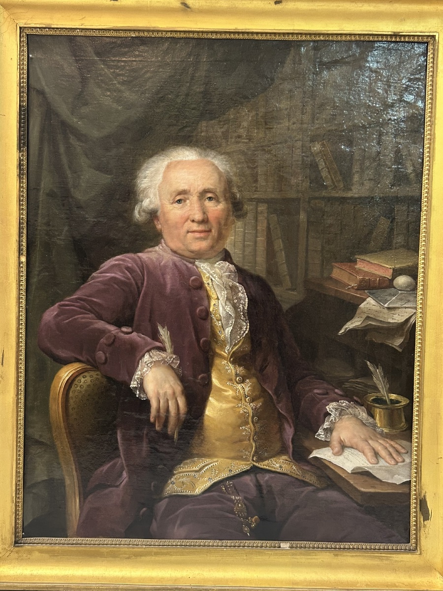 Caillat Antoine (1765 -?) Beautiful Portrait Of M Grangier Silk Maker From Lyon Signed And Dated 1785 In Lyon.-photo-2