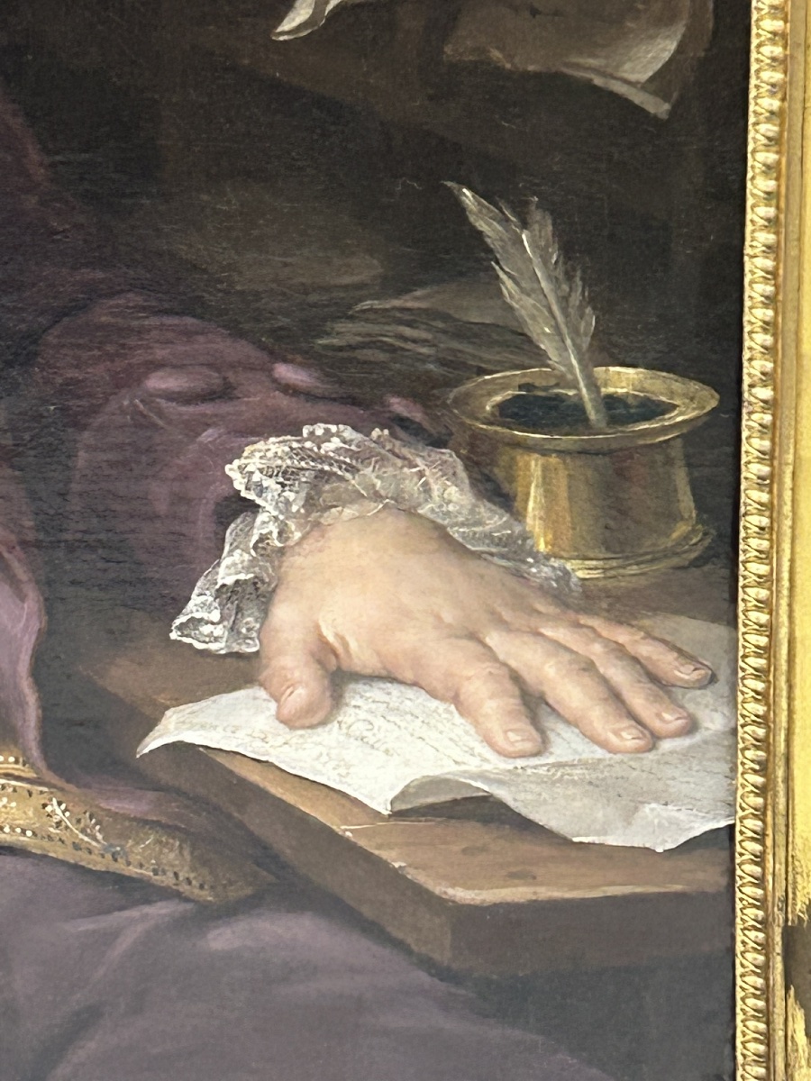 Caillat Antoine (1765 -?) Beautiful Portrait Of M Grangier Silk Maker From Lyon Signed And Dated 1785 In Lyon.-photo-4