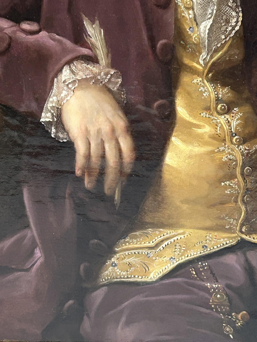 Caillat Antoine (1765 -?) Beautiful Portrait Of M Grangier Silk Maker From Lyon Signed And Dated 1785 In Lyon.-photo-1