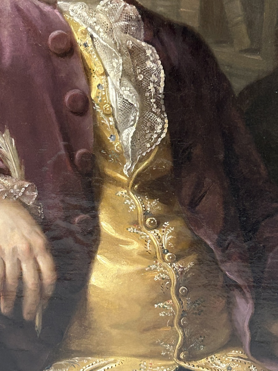 Caillat Antoine (1765 -?) Beautiful Portrait Of M Grangier Silk Maker From Lyon Signed And Dated 1785 In Lyon.-photo-2