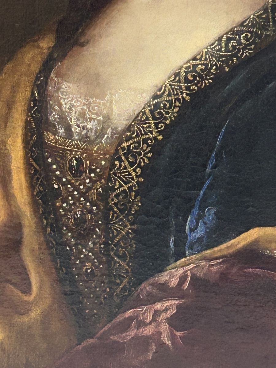 École Française du XVIIe portrait de femme de Qualité au diadème goût de François de Troy-photo-1