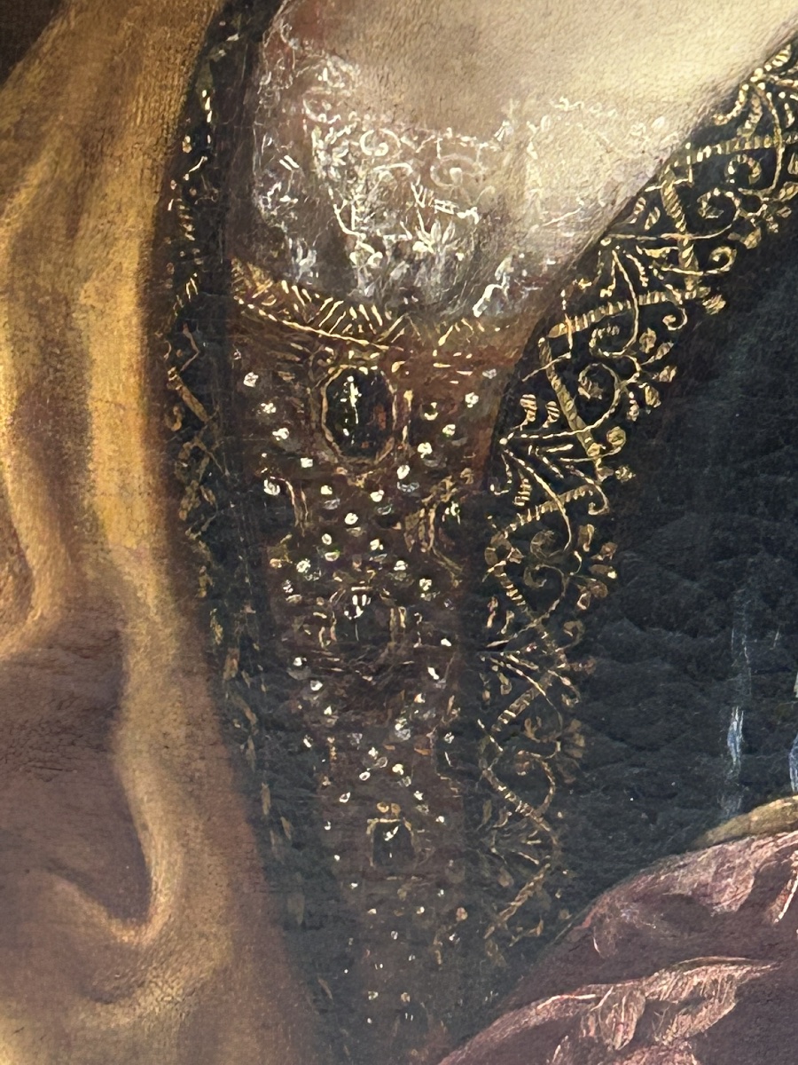 École Française du XVIIe portrait de femme de Qualité au diadème goût de François de Troy-photo-3