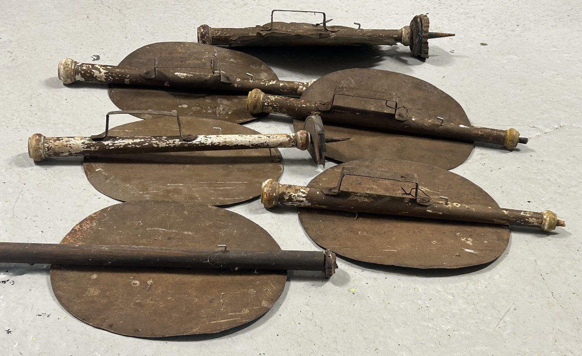 Lot Of Religious Art Candle Holders Or Procession Sticks Late 18th Or Early 19th Century-photo-8