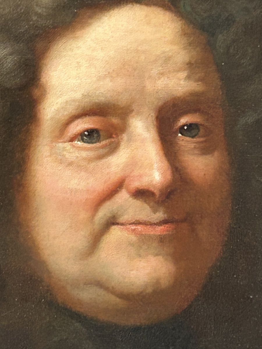 18th Century French School Portrait Of A Magistrate Oil On Canvas H 83 Cm-photo-3