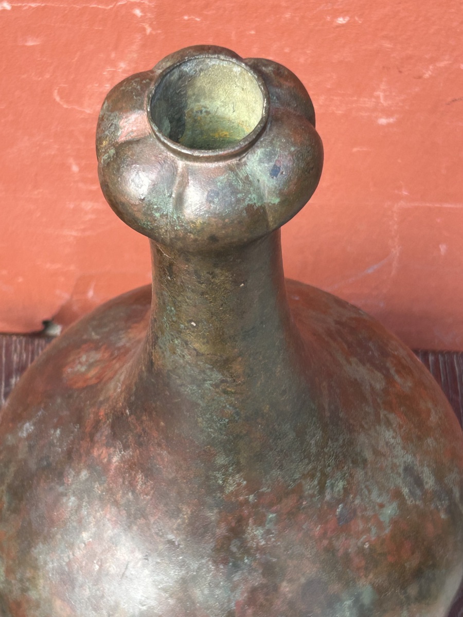 Rare vase rituel en bronze archaïque  Chine dynastie HAN ( 206 AV. JC-220 AP.JC) Chinese -photo-2