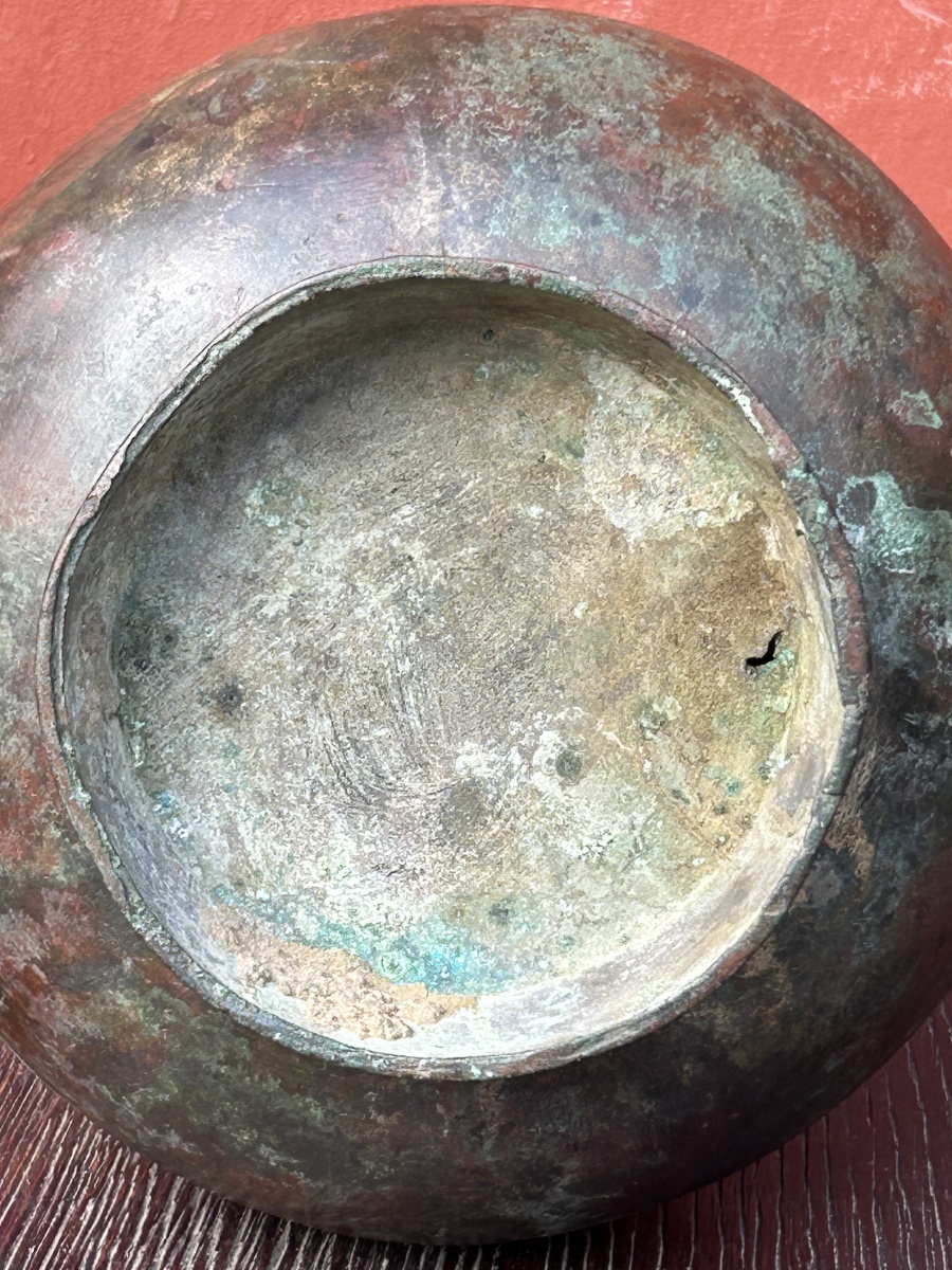 Rare vase rituel en bronze archaïque  Chine dynastie HAN ( 206 AV. JC-220 AP.JC) Chinese -photo-3