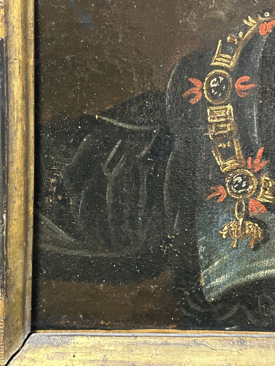Ècole Française du XVIIIème portrait de Philippe V d’Espagne (1683-1746) huile sur toile -photo-4