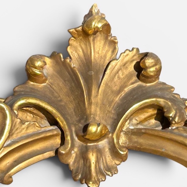 Large Italian Console Table In Gilded Wood, Louis XV Style, Late 19th Century, 158 Cm Long-photo-5