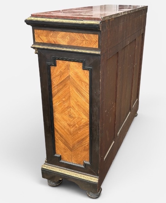 Meuble à hauteur d’appui ou d’entre deux Meuble vitrine d’époque Napoléon III bronze doré -photo-4