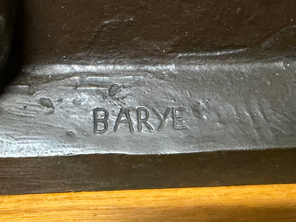 Antoine Louis Barye - Large Bronze Plaque, Design For The Lion On The July Column -photo-3