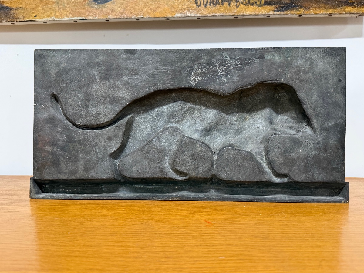 Antoine Louis Barye - Large Bronze Plaque, Design For The Lion On The July Column -photo-4