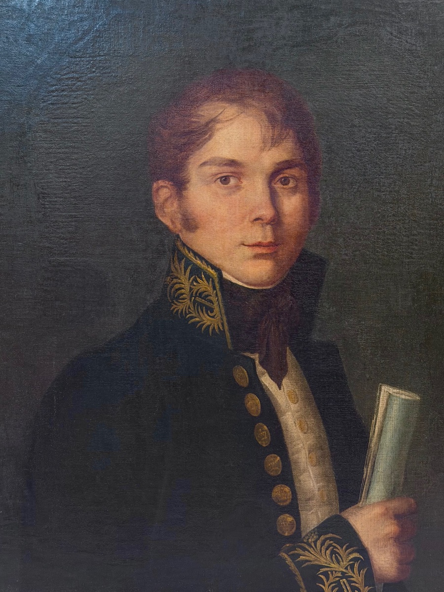 Portrait d’un diplomate ou de fonctionnaire en buste d’époque début XIXème empire restauration-photo-5