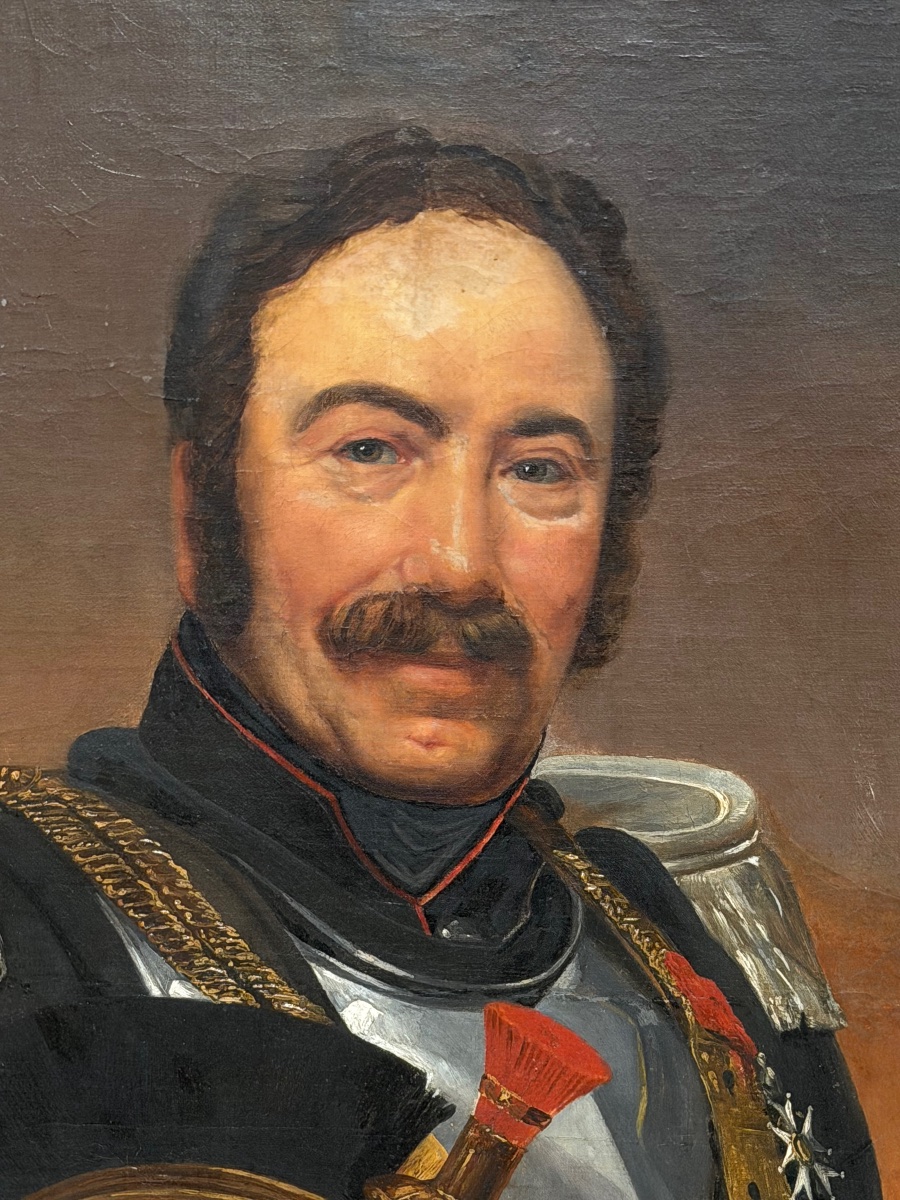 Militaire - portrait d’un officier cuirassier chevalier de la légion d’honneur vers 1840 -photo-3