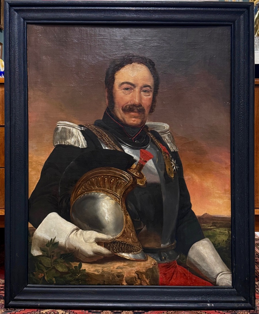 Militaire - portrait d’un officier cuirassier chevalier de la légion d’honneur vers 1840 