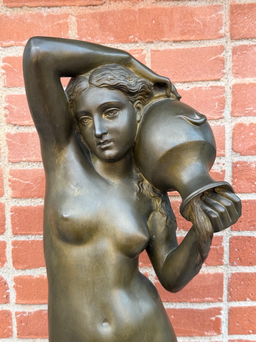 Alexandre FALGUIÈRE (1831-1900) allégorie de la source - bronze H 75 cm-photo-2
