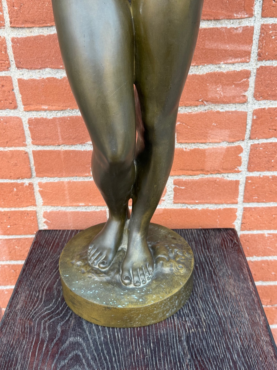 Alexandre FALGUIÈRE (1831-1900) allégorie de la source - bronze H 75 cm-photo-3