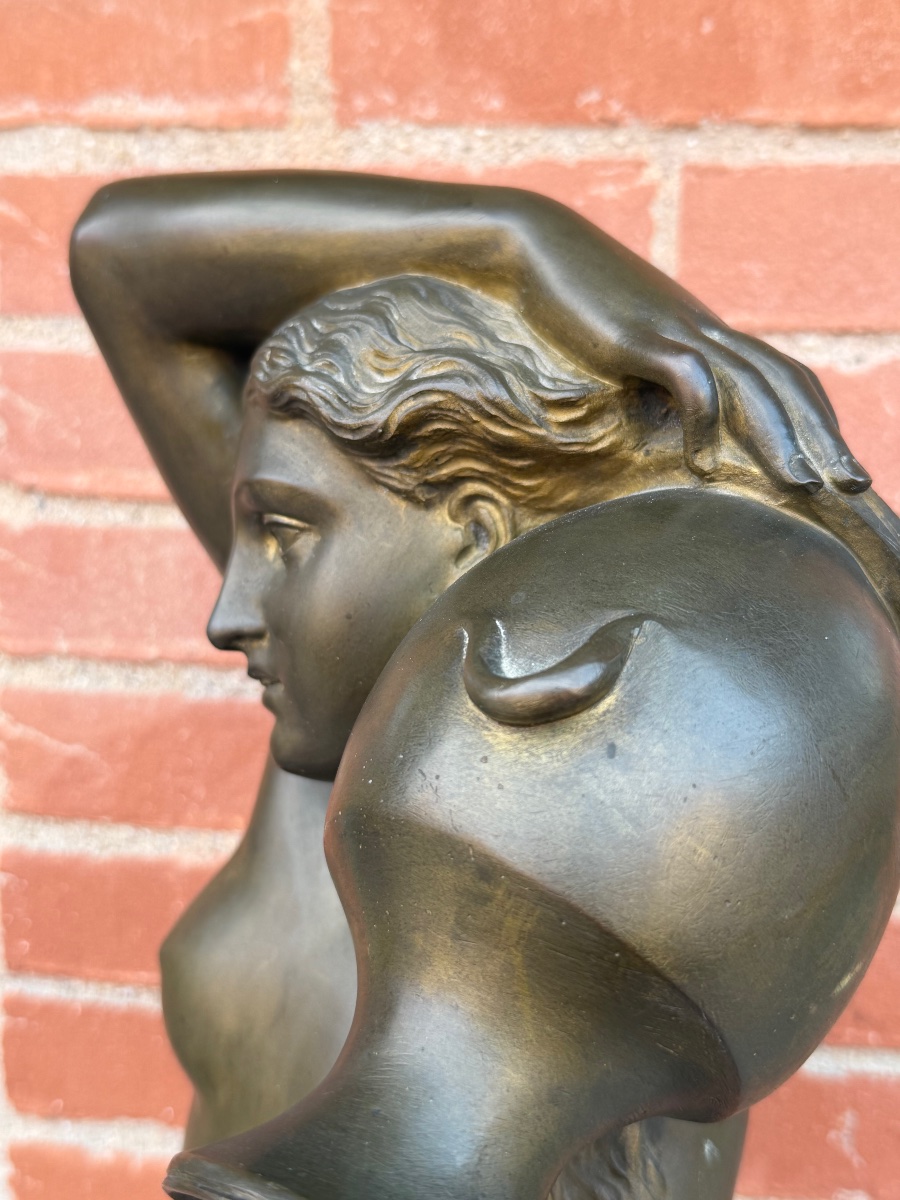 Alexandre FALGUIÈRE (1831-1900) allégorie de la source - bronze H 75 cm-photo-3