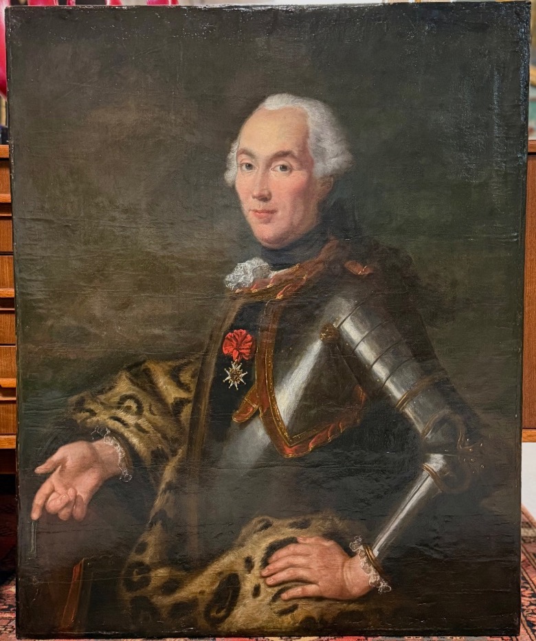 Portrait d’Antoine Balthazar Moreau Comte de Chaponod en armure portant l’ordre de Saint Louis-photo-4