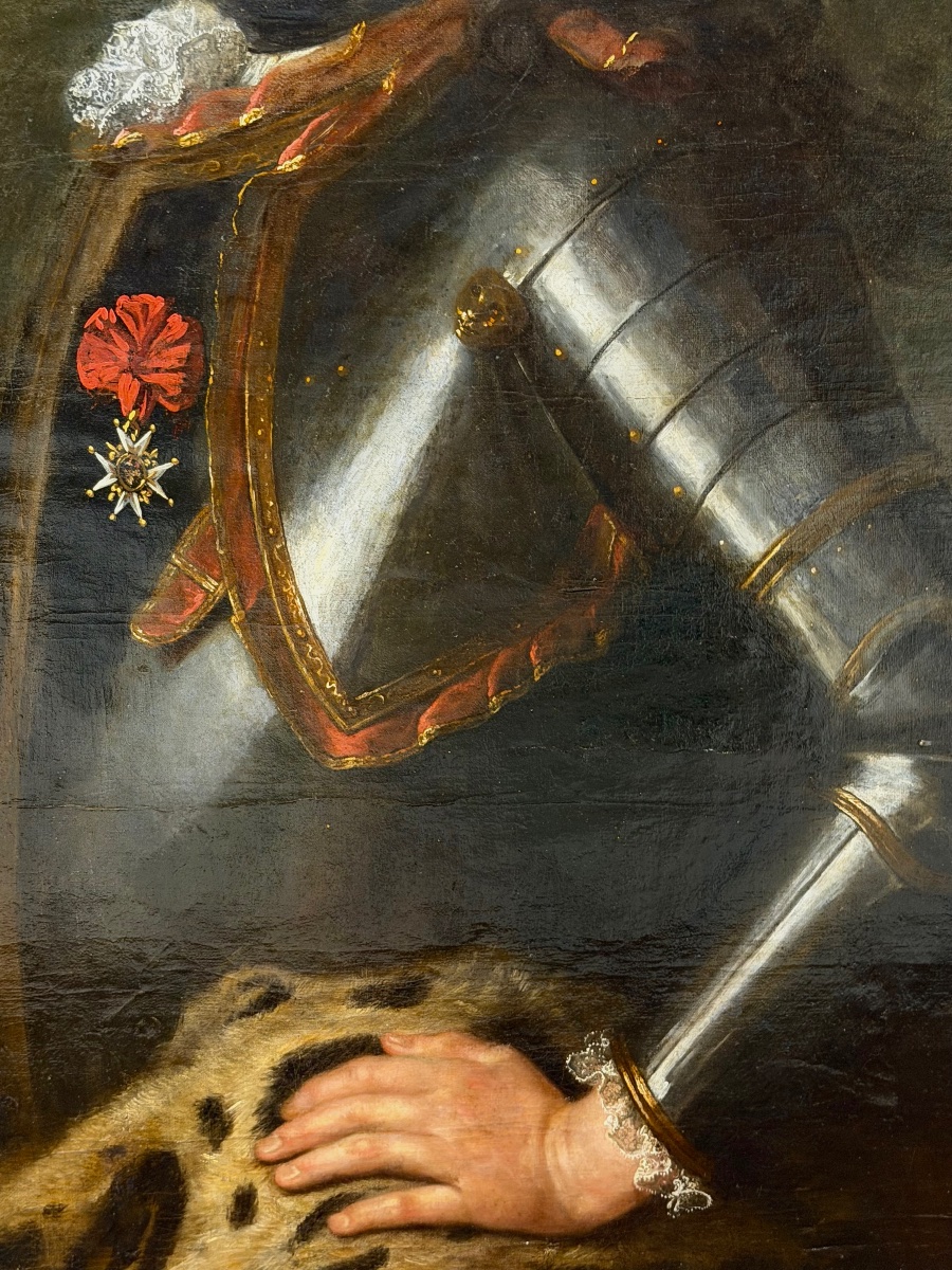 Portrait d’Antoine Balthazar Moreau Comte de Chaponod en armure portant l’ordre de Saint Louis-photo-6