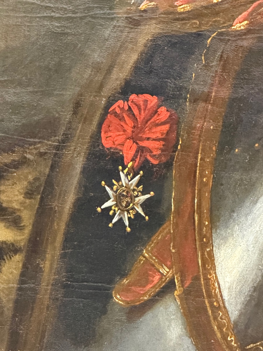 Portrait d’Antoine Balthazar Moreau Comte de Chaponod en armure portant l’ordre de Saint Louis-photo-7