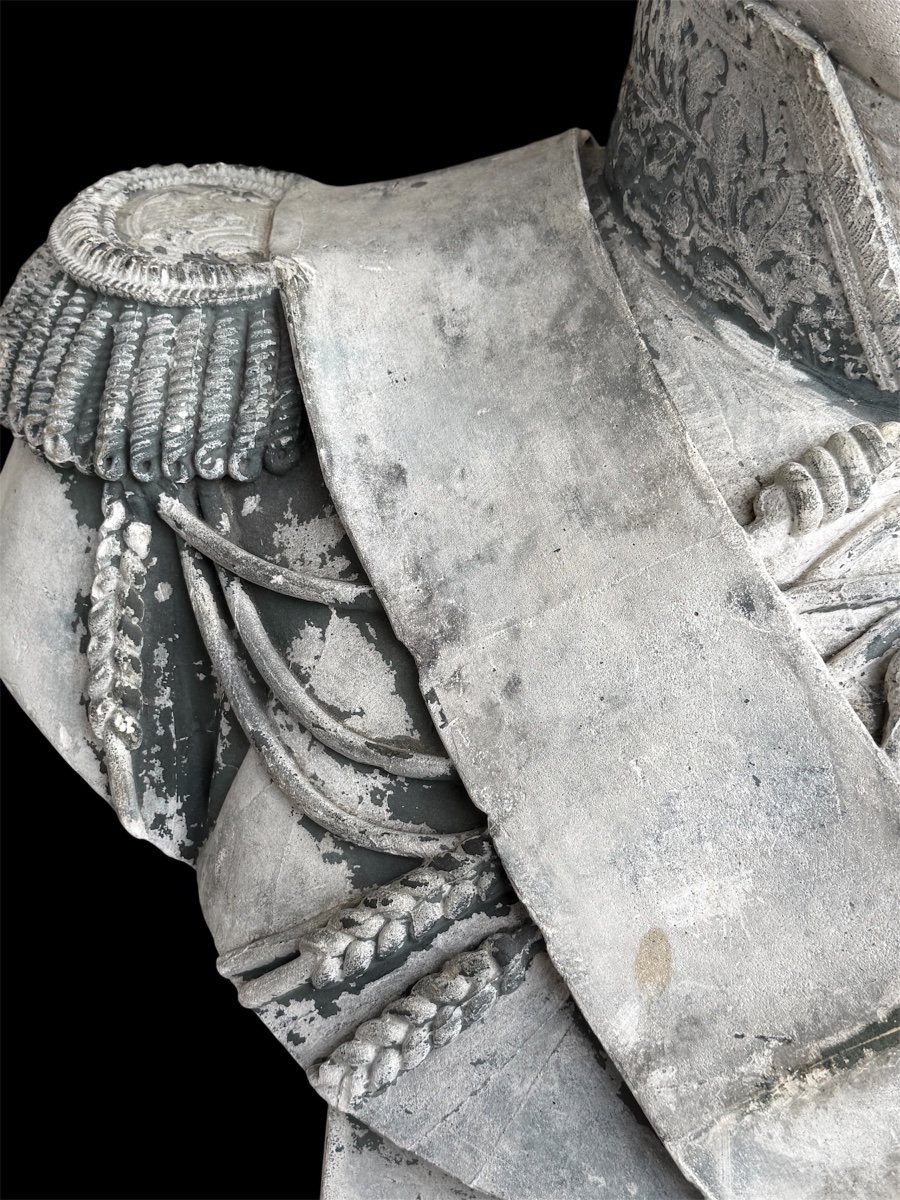 Important buste de Charles X sculpture en plâtre d’époque XIXème siècle- Roi de France -photo-5