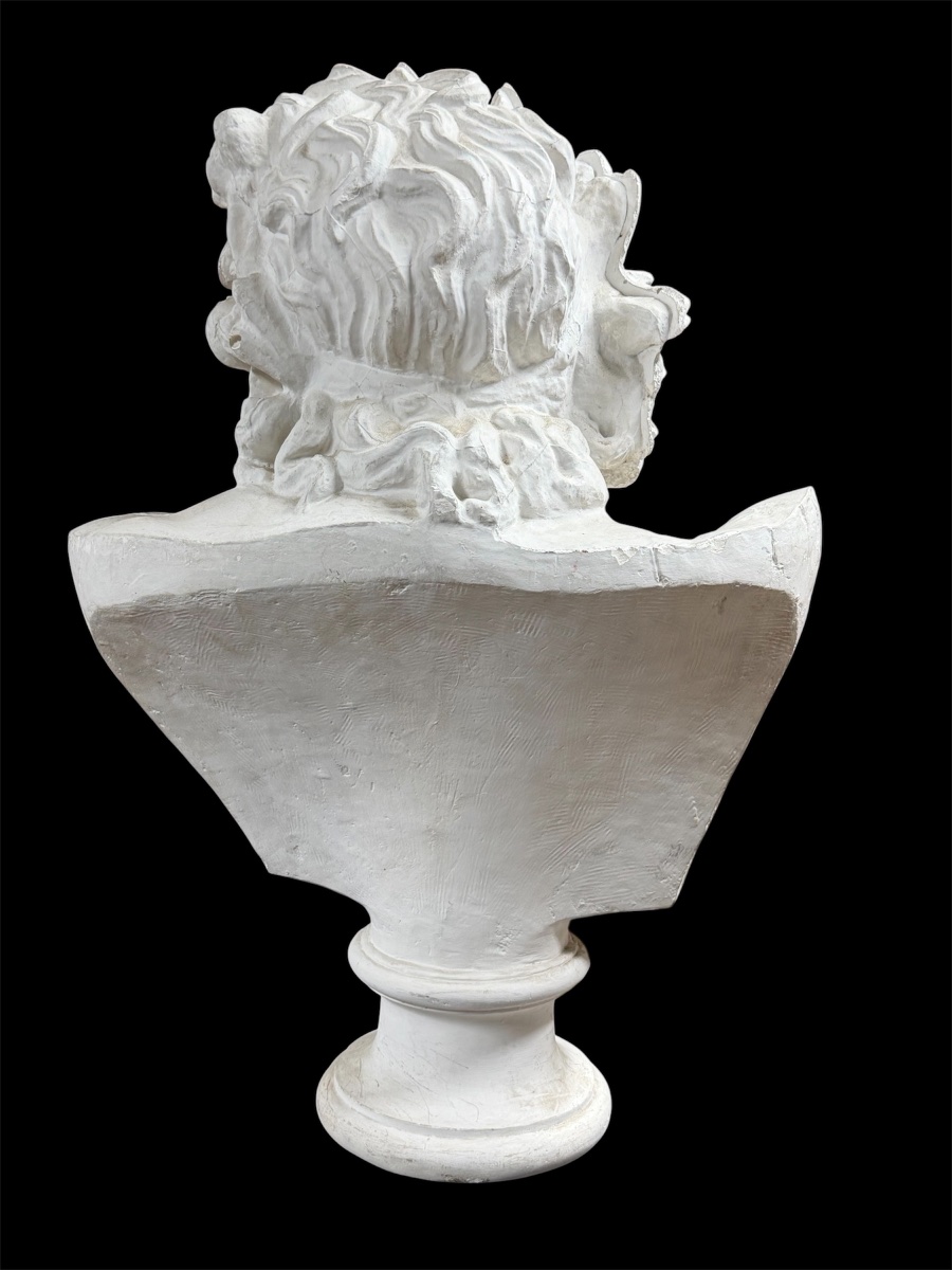 Large Bust Of Laocoon, Plaster Cast Based On The Ancient Original, Early 20th Century, H 72 Cm-photo-4