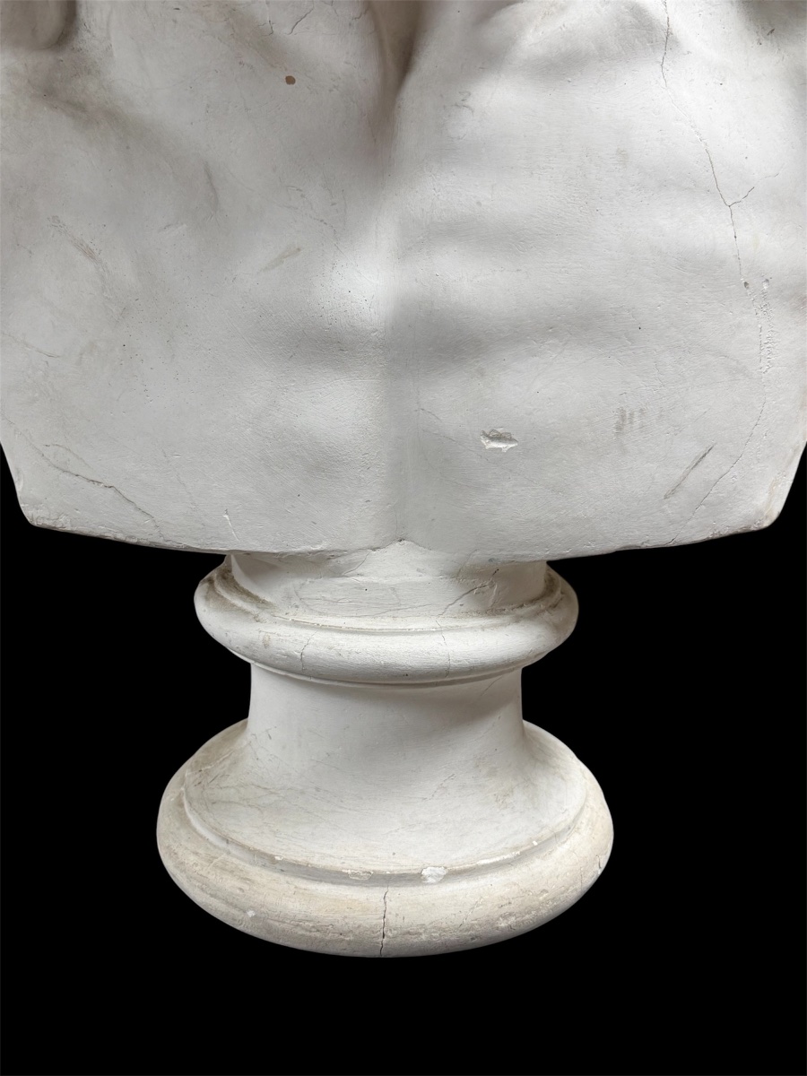 Large Bust Of Laocoon, Plaster Cast Based On The Ancient Original, Early 20th Century, H 72 Cm-photo-6