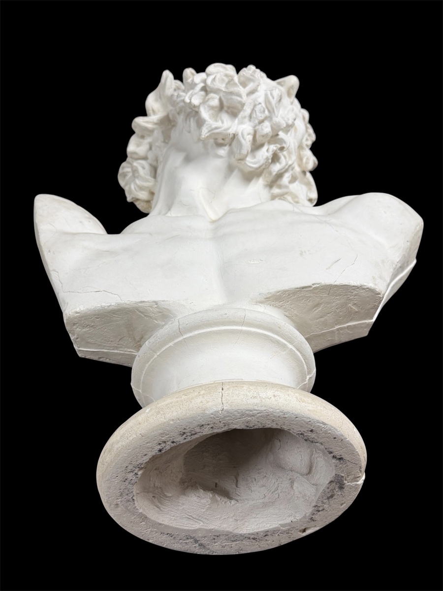 Large Bust Of Laocoon, Plaster Cast Based On The Ancient Original, Early 20th Century, H 72 Cm-photo-8