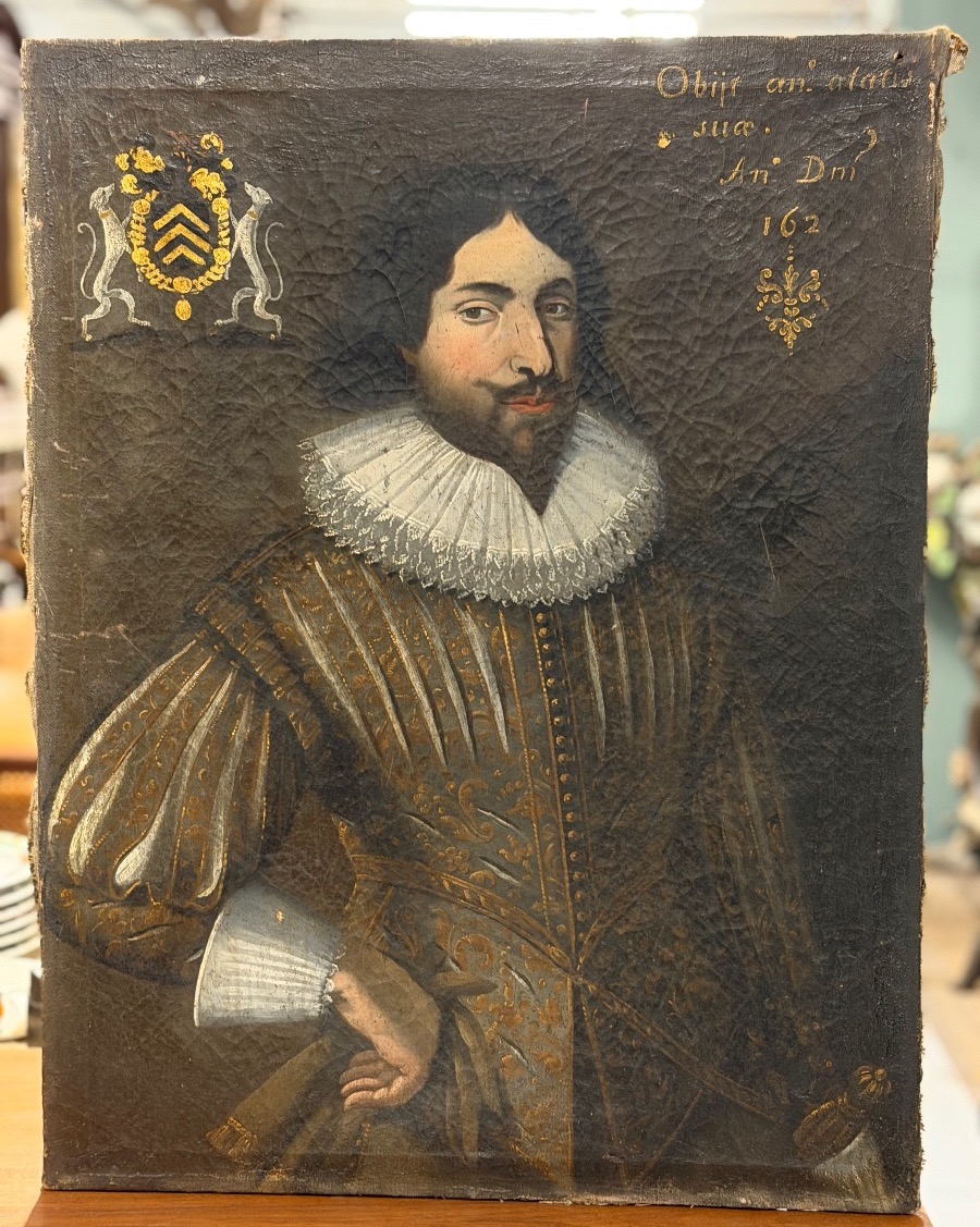 École Espagnole du début du XVIIème Portrait d’homme à la collerette vers 1620 huile /toile