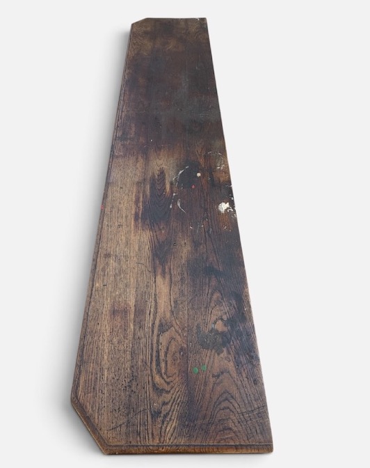 Comptoir de métier ou de magasin d’époque fin XIXème en chêne et peint imitation bois -photo-3