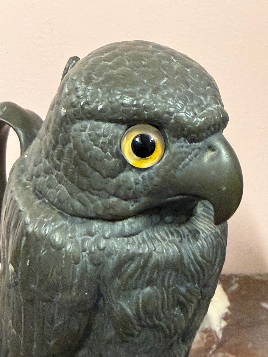 Pewter Pitcher Featuring An Owl Or Owls For The Famous La Marquise De Sèvigné Candy Shop, Early 20th Century-photo-4