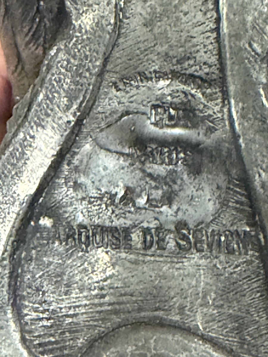 Pewter Pitcher Featuring An Owl Or Owls For The Famous La Marquise De Sèvigné Candy Shop, Early 20th Century-photo-3
