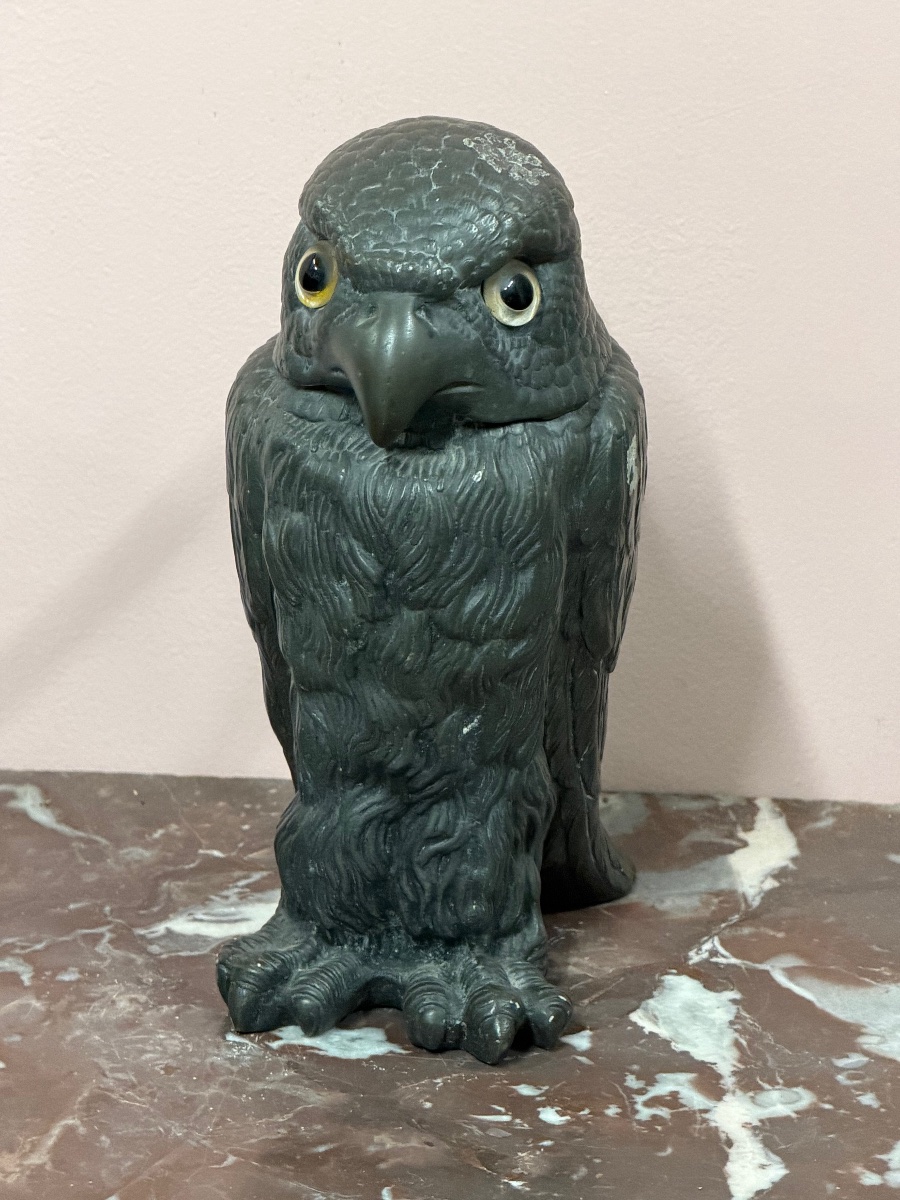 Pewter Pitcher Featuring An Owl Or Owls For The Famous La Marquise De Sèvigné Candy Shop, Early 20th Century-photo-6