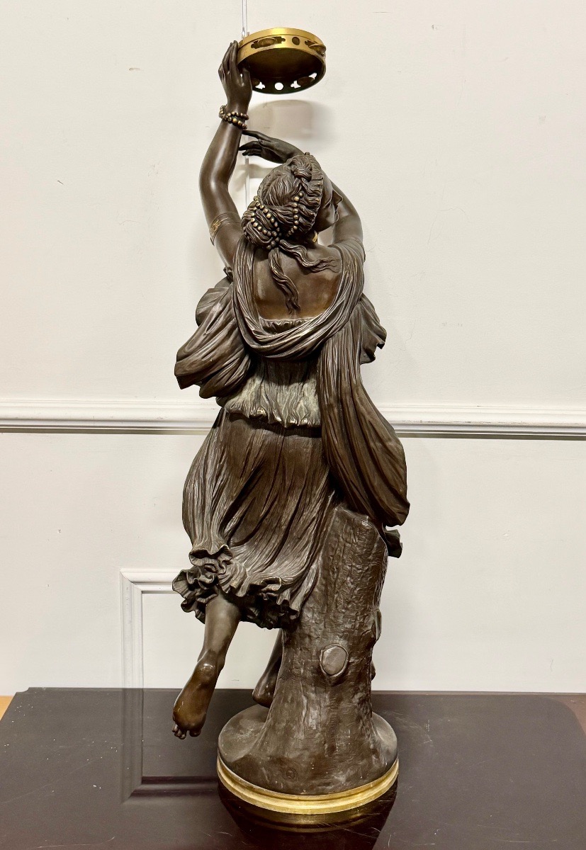  Jean-baptiste Clesinger (france, 1814–1883) “zingara,” A Neapolitan Dancer, Barbedienne Bronze-photo-2