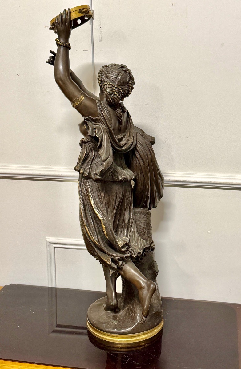  Jean-baptiste Clesinger (france, 1814–1883) “zingara,” A Neapolitan Dancer, Barbedienne Bronze-photo-3