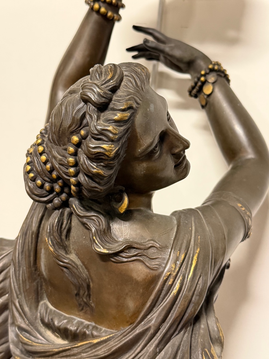  Jean-baptiste Clesinger (france, 1814–1883) “zingara,” A Neapolitan Dancer, Barbedienne Bronze-photo-4