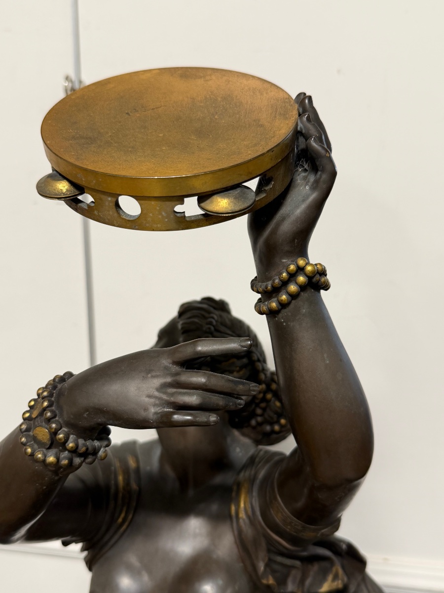  Jean-baptiste Clesinger (france, 1814–1883) “zingara,” A Neapolitan Dancer, Barbedienne Bronze-photo-2