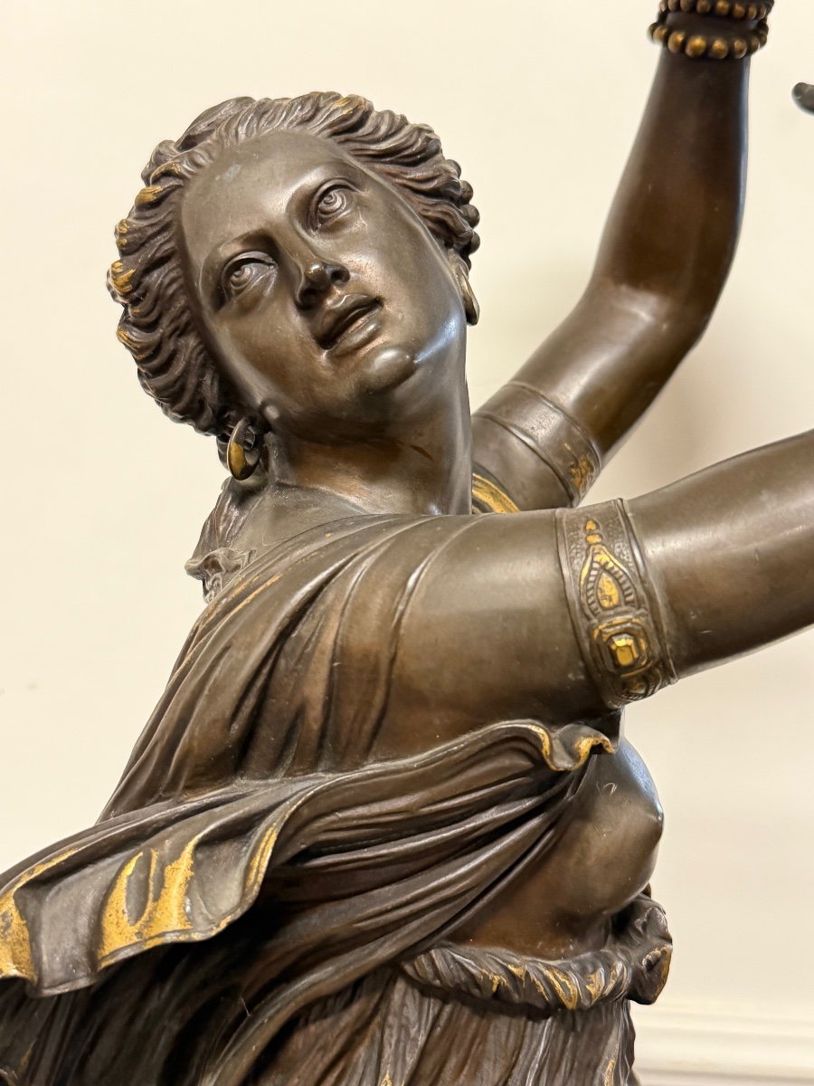  Jean-baptiste Clesinger (france, 1814–1883) “zingara,” A Neapolitan Dancer, Barbedienne Bronze-photo-4
