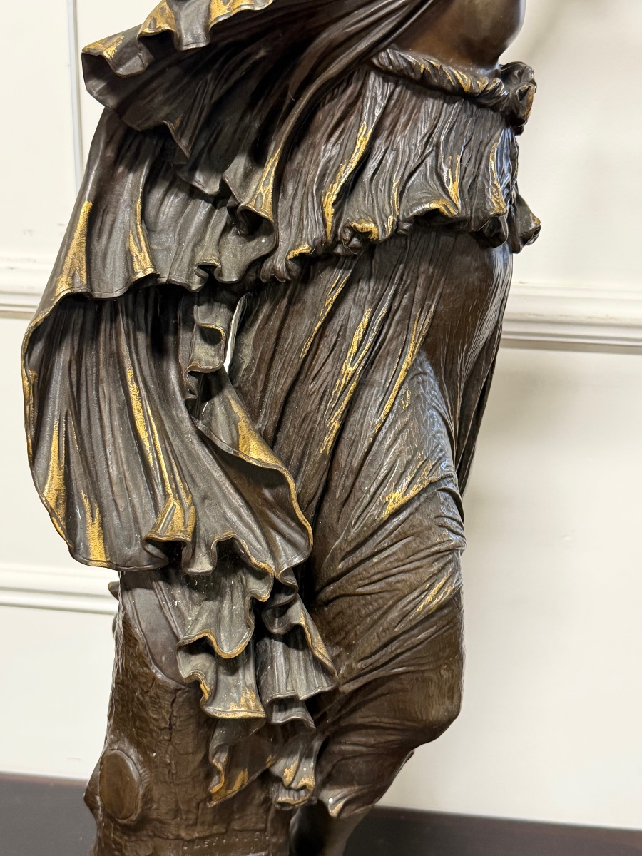  Jean-baptiste Clesinger (france, 1814–1883) “zingara,” A Neapolitan Dancer, Barbedienne Bronze-photo-5