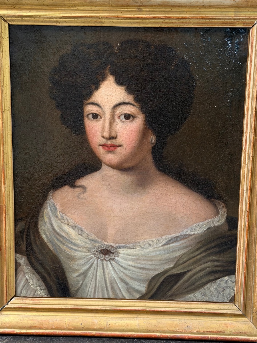 After Jacob Ferdinand Voet (1639–1689), Portrait Of A Woman, Oil On Canvas, 18th Century -photo-2