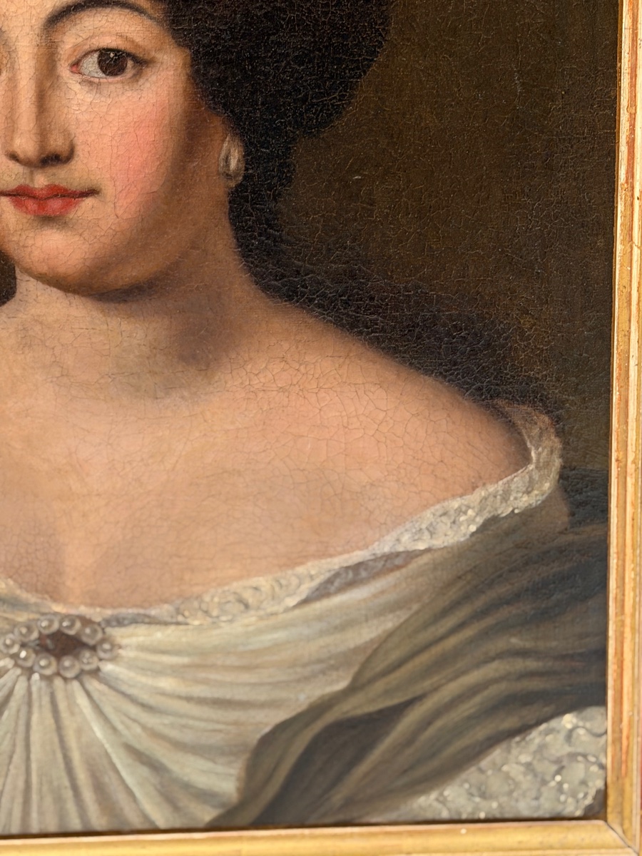 After Jacob Ferdinand Voet (1639–1689), Portrait Of A Woman, Oil On Canvas, 18th Century -photo-2