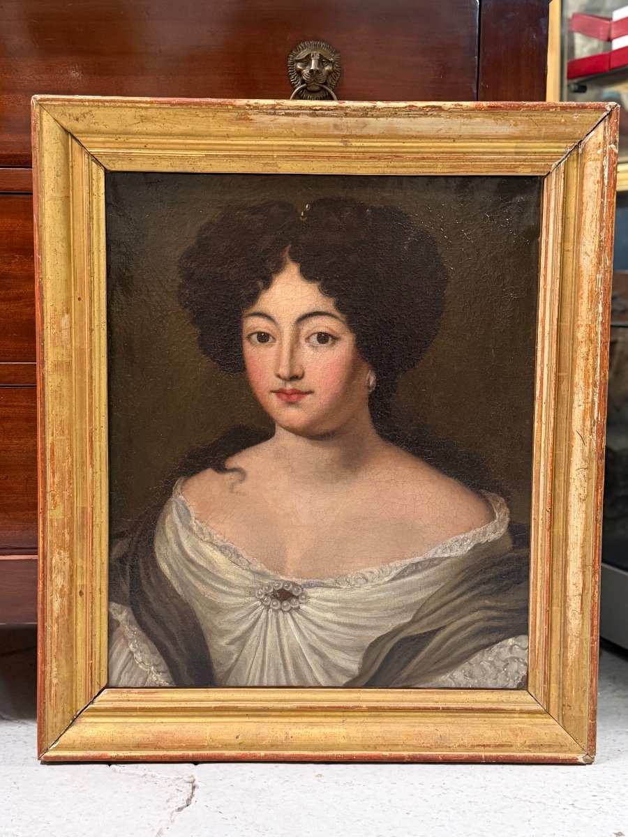 After Jacob Ferdinand Voet (1639–1689), Portrait Of A Woman, Oil On Canvas, 18th Century -photo-7
