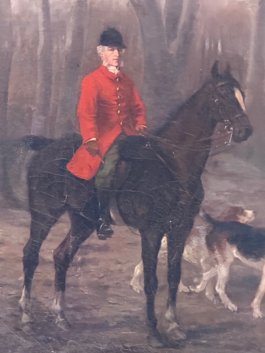 Scene Of A Hunt, Likely English School, Circa 1900—rider And Horse Portrait -photo-7