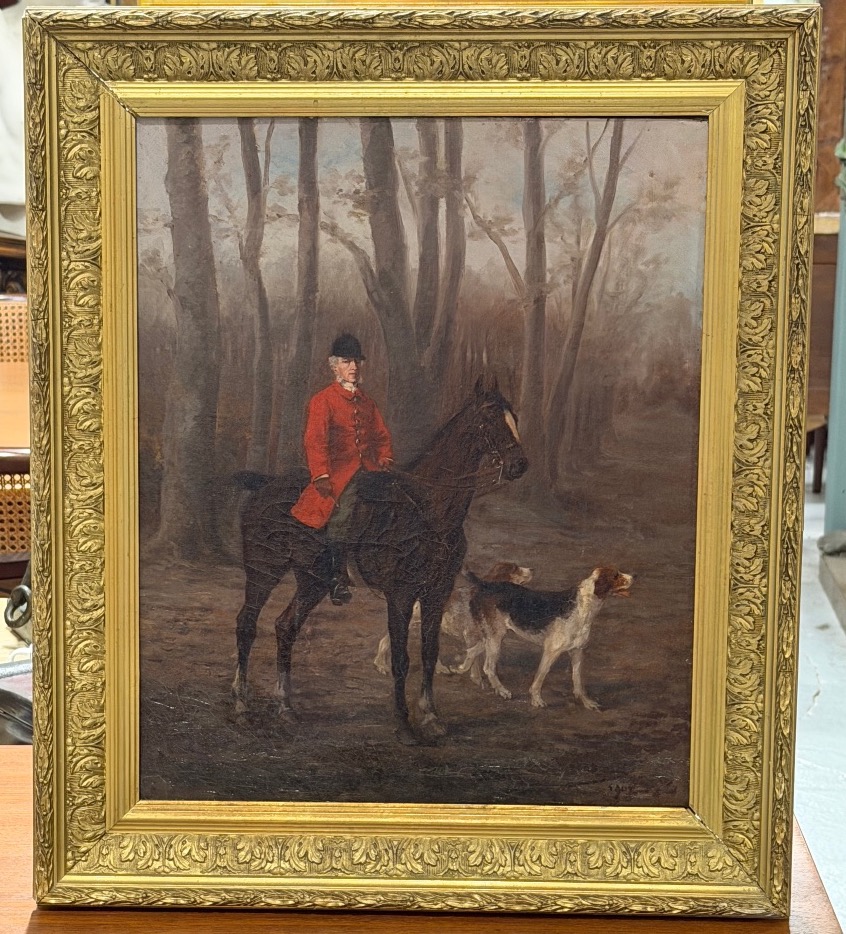 Scene Of A Hunt, Likely English School, Circa 1900—rider And Horse Portrait 